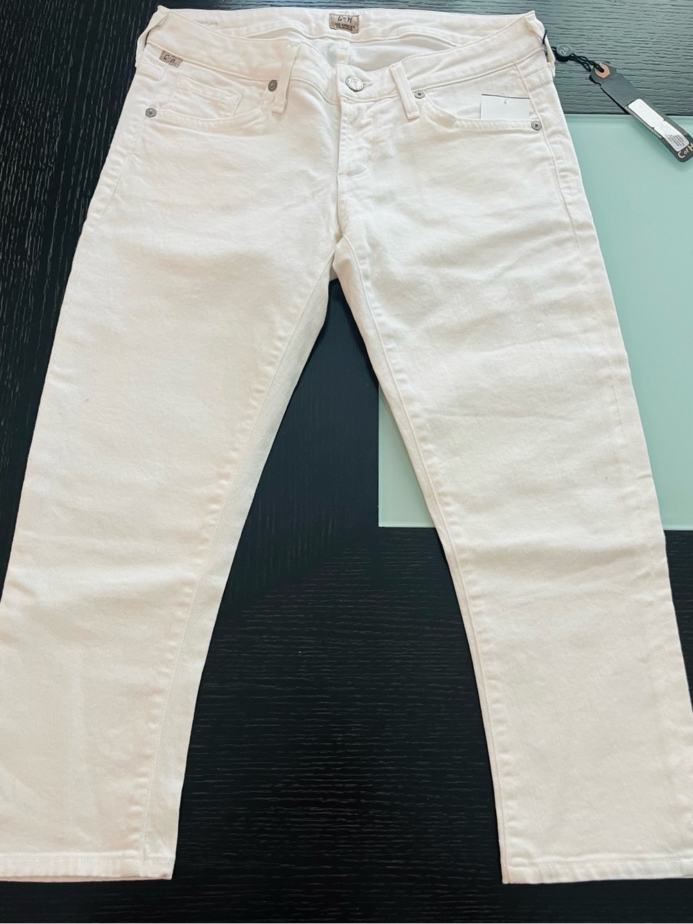 Citizens Of Humanity White Straight-Leg Jeans